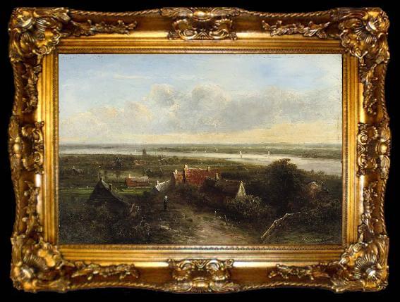 framed  Pieter Janssens A panoramic river landscape, ta009-2